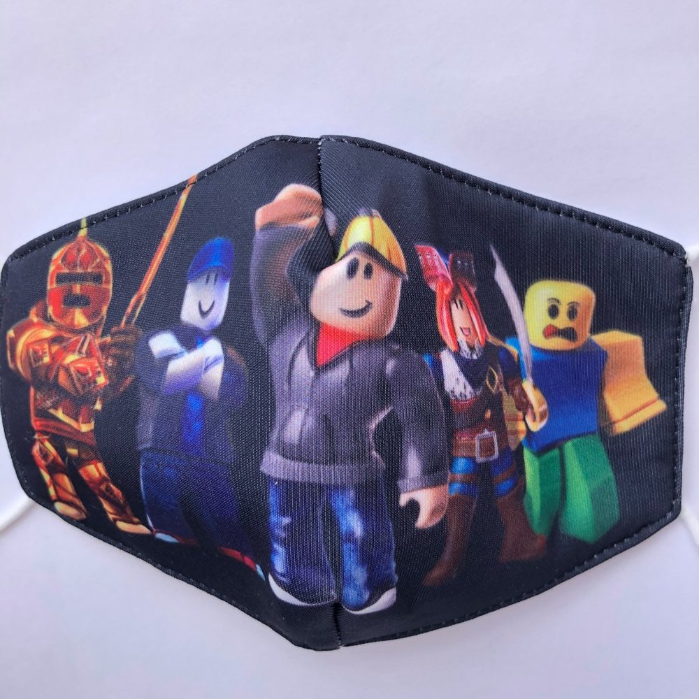 kids face mask Roblox black